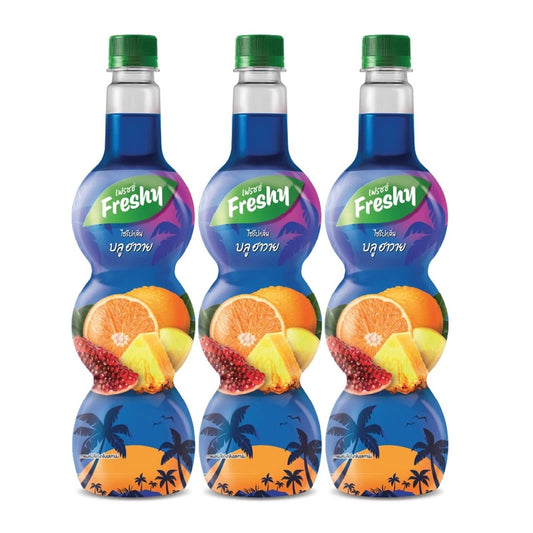 FRESHY Syrup Blue Hawaii Flavoured 710ml x3