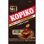 Kopiko Coffee Shot confectionery snack featuring a small, portable coffee-flavored candy package with branded logo.