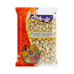Chuk-De lotus seeds in a clear container, showcasing the small, round, beige lotus seeds used in cooking and traditional dishes.