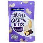 Tong Garden truffle-flavored confectionery snacks coated with crunchy cashew nuts, showcasing a glossy, flavorful treat.