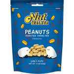 Roasted unsalted peanuts in a Nut Walker confectionery snack package, showcasing the crunchy, natural peanut snack.