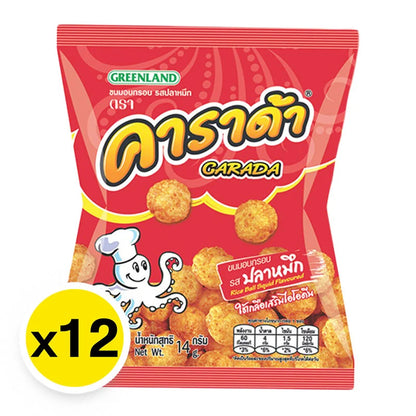 Carada Crispy Snack Squid Flavor 14g x12
