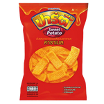 Party Sweet Potato Flavored Snack, a colorful confectionery snack with orange and purple candy pieces on a white background.