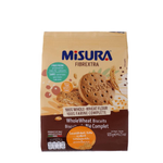 Misura multigrain biscuit in packaging, a crunchy confectionery snack with visible grains and a golden-brown color.