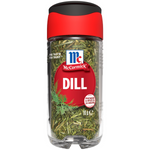 Fresh McCormick Dill in a jar, ideal for cooking and garnishing, showcasing vibrant green dill leaves and sprigs.