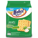 Malkist Coconut Flakes Crackers, a confectionery snack with crispy coconut-flavored crackers in a colorful package.