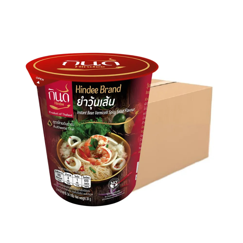 KINDEE Kin Dee Ready-to-eat Glass Noodle Salad Cup . X36 34g