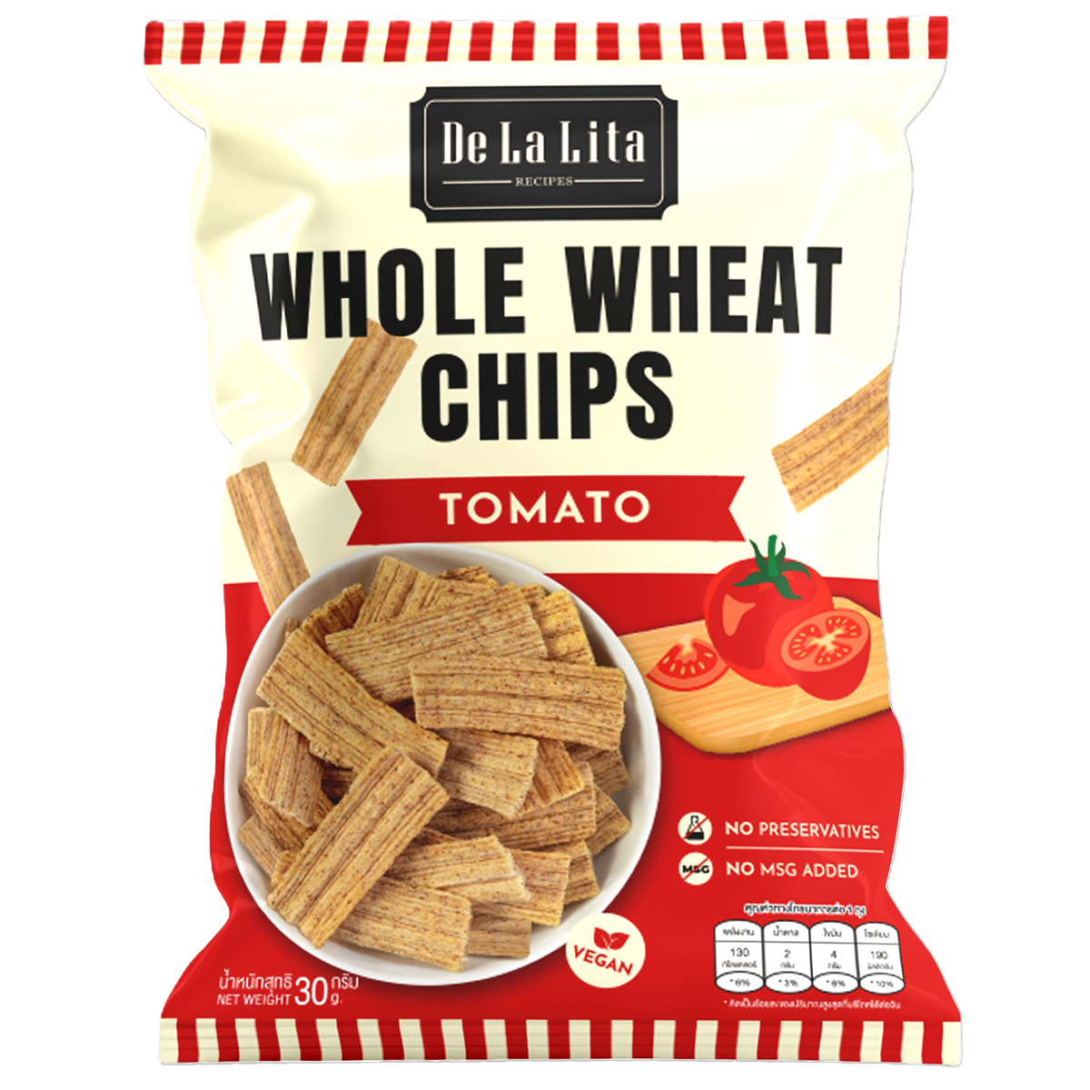De La Lita Whole Wheat Chips Tomato