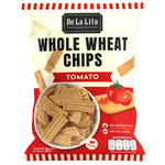 De La Lita Whole Wheat Chips Tomato, healthy confectionery snack with crispy whole wheat chips flavored with tomato.
