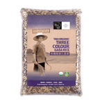 Chang Thai Organic Three Colour Gaba Rice in a package, showcasing vibrant multicolored grains for healthy grocery options.