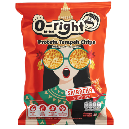 O-Right Protien Tempeh Chips Sriracha