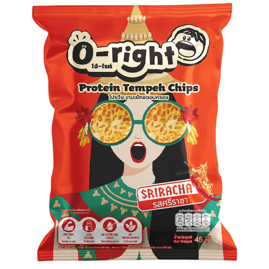O-Right Protien Tempeh Chips Sriracha