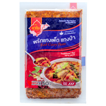Kruaphakhin Red Curry Paste in a jar, featuring vibrant red color and traditional Thai ingredients for cooking flavorful curry.