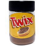 Twix bread spread jar with creamy chocolate and caramel flavor, showcasing the Twix brand grocery spread product.