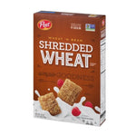Post Shredded Wheat & Bran cereal in a 510g box, showing the dry grocery packaging with shredded wheat and bran ingredients.