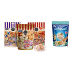 Nezline Tubtab peanut snack with almonds, pistachios, and cashews in a colorful snack container.