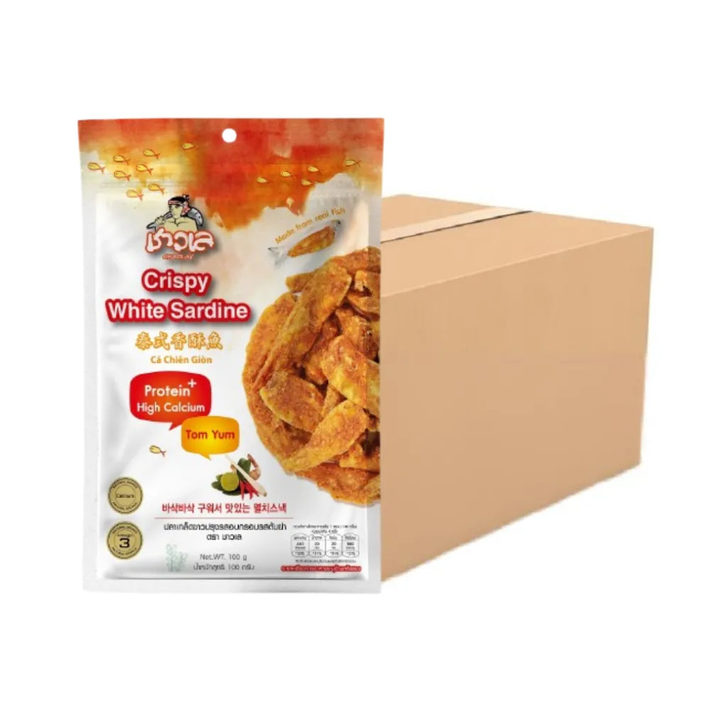 CHAOLAY Crispy White Sardine (tom Yum Flavour) (box) 100g x24