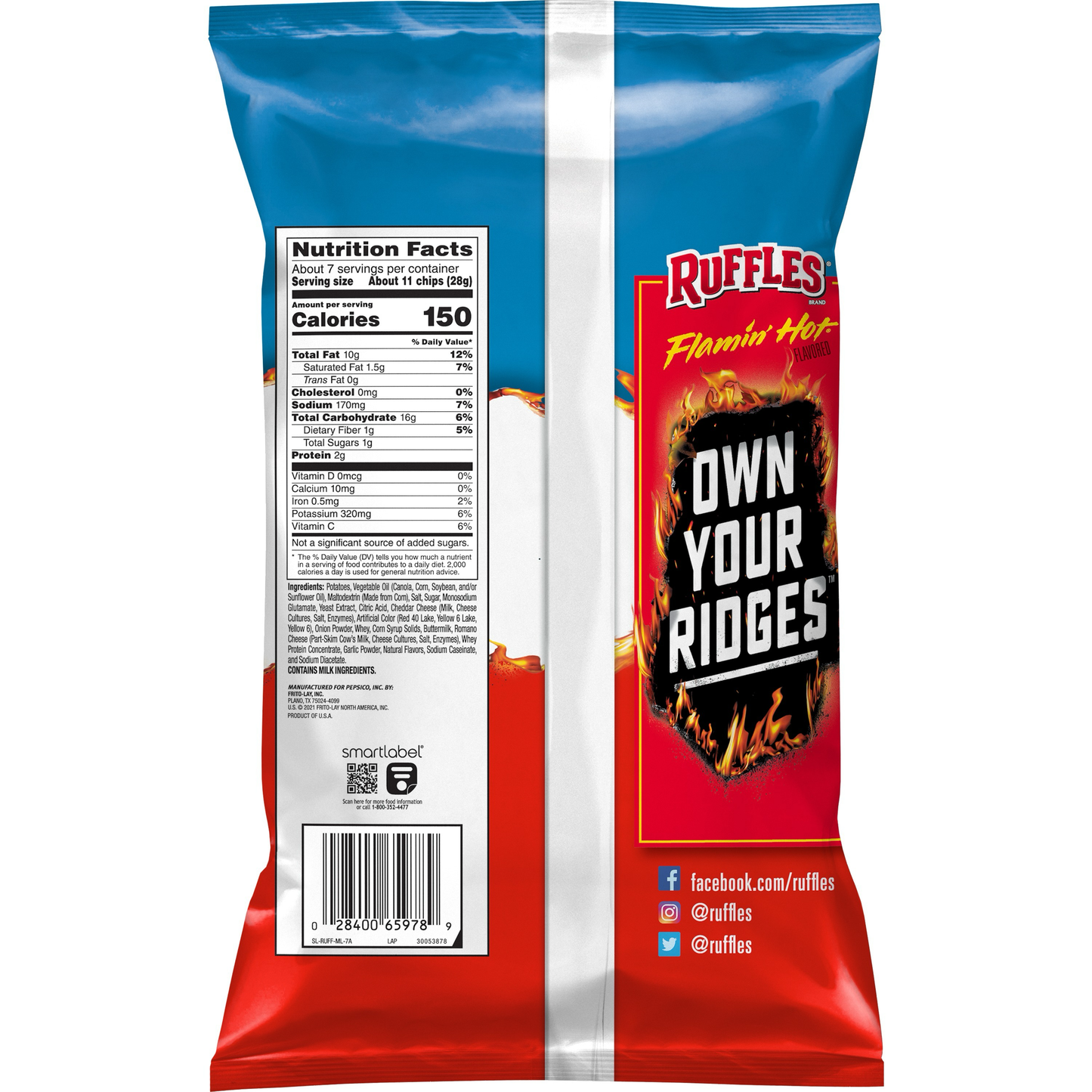 Ruffles Flamin Hot Flavored Chips