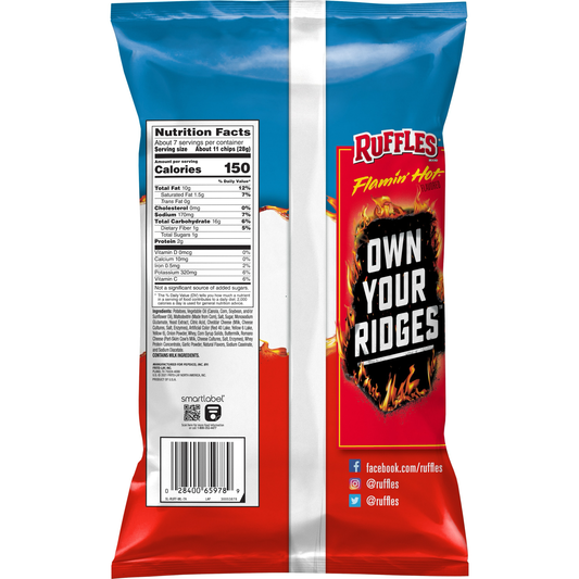 Ruffles Flamin Hot Flavored Chips