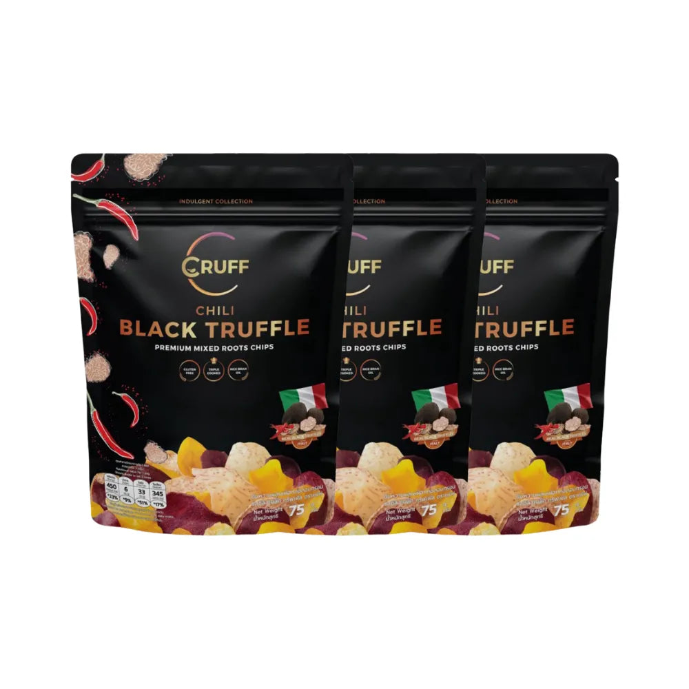 CRUFF Multi-colored Fried Crispy Potatoes Chilean Black Truffle