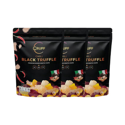 CRUFF Multi-colored Fried Crispy Potatoes Chilean Black Truffle
