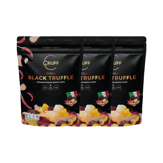 CRUFF Multi-colored Fried Crispy Potatoes Chilean Black Truffle