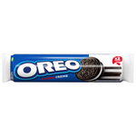 Oreo Double Creme confectionery snacks featuring two chocolate cookies with rich double creme filling in the center.