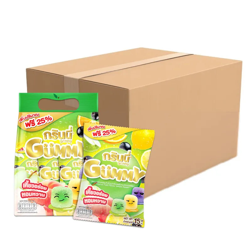 GRINNY TROPICAL FRUITS FLAVOUR GELATIN DESSERT . (PACK 12PCS)