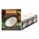 Coconut milk in 150 ml cans from CHAOKOH, stacked in a six-pack, showing the creamy white coconut liquid in the cans