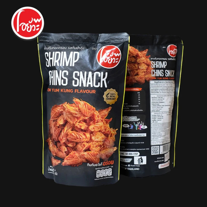 O-yua Crispy Fried Shrimp Chins Tom Yum Kung Flavor Snack 72g