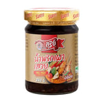 Suree Savoey Chili Paste Suri in 240g jar, a Thai dry grocery product with vibrant red chili paste for cooking and flavoring.