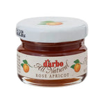 Jar of Darbo Minijar low sugar marmalade jam featuring a colorful label and lid, ideal for breakfast or spreading.