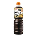 Ajinomoto Mentsuyu sauce 1kg bottle, Japanese-style dry grocery condiment with soy, mirin, and dashi flavors.