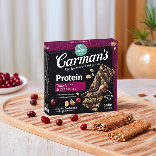 Carman's Dark Choc & Cranberry Protein Bar