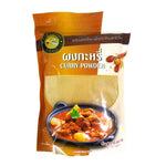 Phuengluang Curry Powder 500g package, dry grocery product with a vibrant label, used for making flavorful Thai curry dishes.