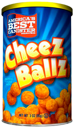 Abc Cheez Balls, crunchy cheese-flavored confectionery snacks in a bowl, showing bright orange cheese coating and snack texture.