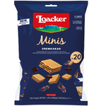 Loacker Mini Cremkakao wafer snack with crispy layers and chocolate cream filling, perfect for a sweet treat.