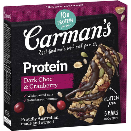 Carman's Dark Choc & Cranberry Protein Bar