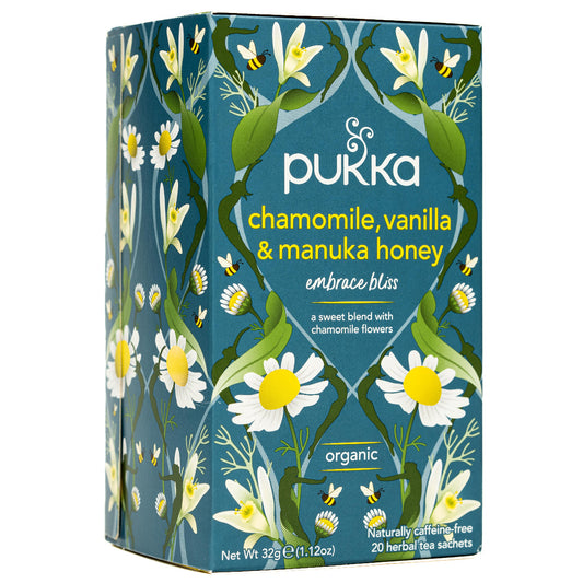 Pukka Chamomile, Vanilla & Manuka Honey Tea Caffeine Free
