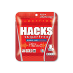 HACKS SUGAR-FREE dry grocery candy in 20.5g package, sugar-free confectionery snack with colorful wrappers and sweet flavor.