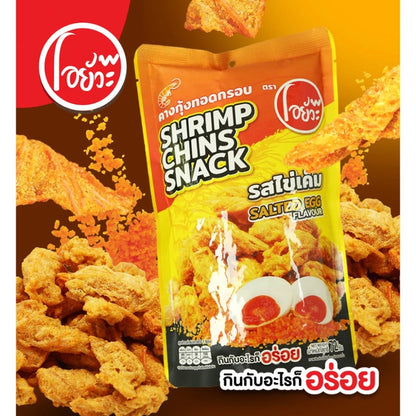 O-yua Crispy Fried Shrimp Chin Salted Egg Flavor Snack 22g