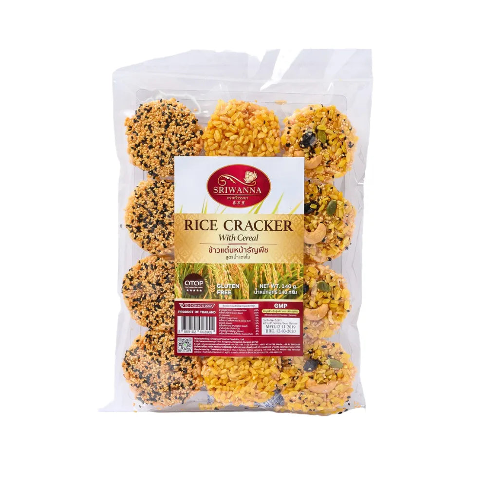 SRIWANNA Rice Cracker With Cereal 140g