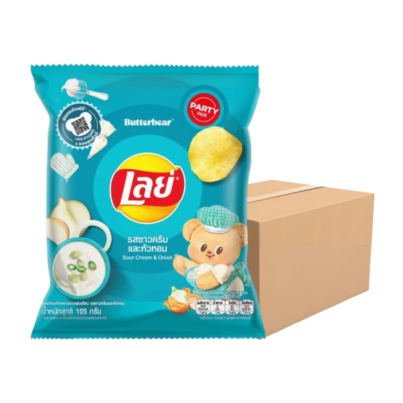 LAYS CLASSIC SOUR CREAM & ONION 105g x14