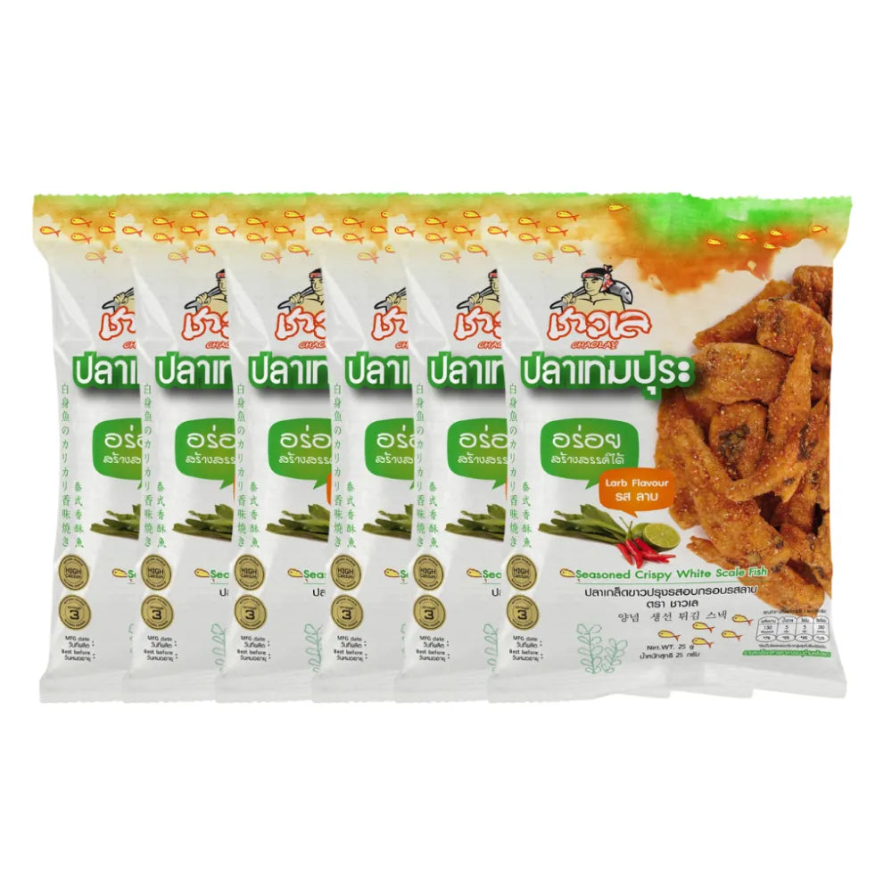 CHAOLAY Crispy White Sardine (larb Flavour) 25g x6