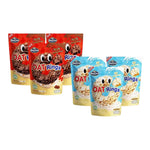 Nezline Oat Rings Snacks with 3 chocolates, milk flavor, 60g, showing a close-up of the chocolate-coated oat rings in packaging.