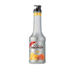 Bottle of Monin Mango Fruitmix syrup in 1000ml size, featuring a colorful label for tropical flavor in dry grocery category