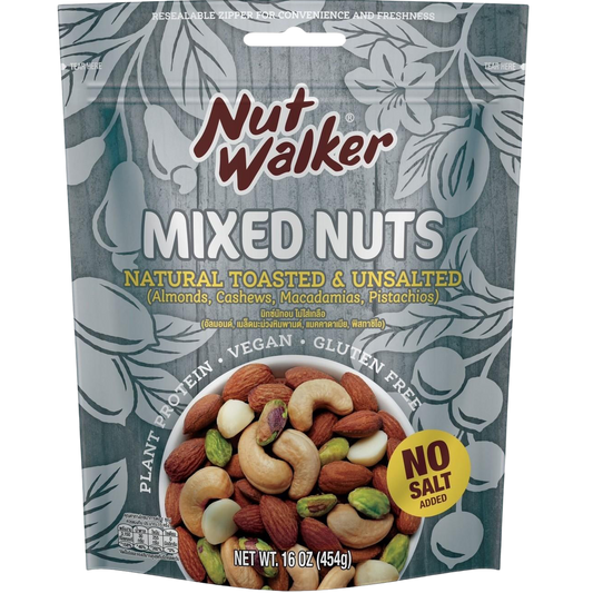 Nut Walker Natural Toasted & Unsalted Mixed Nuts