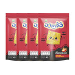 Akejang Akechan Crispy Glass Dumplings Snack Set with hot chili flavor, featuring clear, crunchy dumplings in a colorful display.