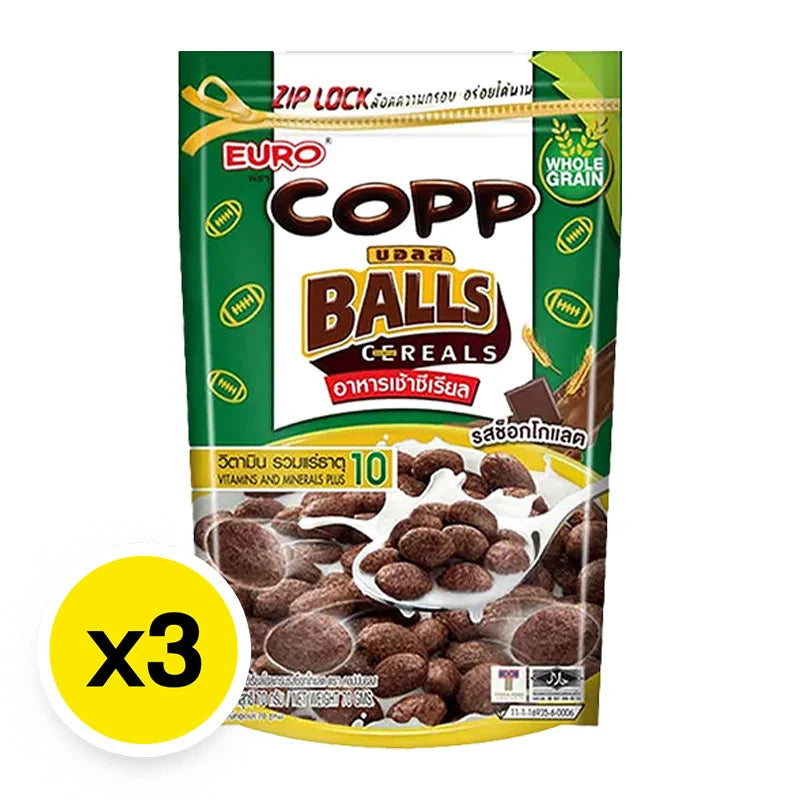 Copp Balls Wholegrain Cereals Chocolate 70g x3