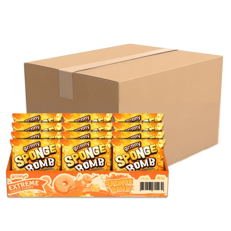 GRINNY SPONGE BOMB SNACK EXTREME CHEDDAR CHEESE FLAVOR . (PACK